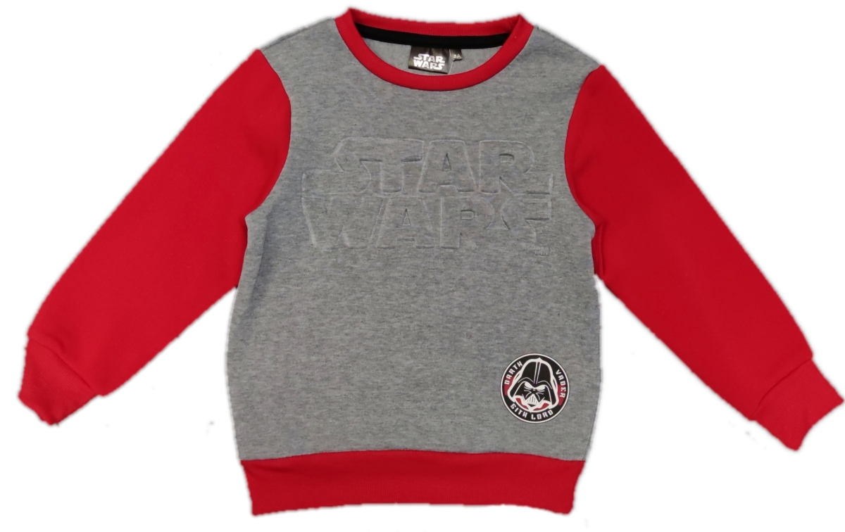 STAR WARS Pullover für Kinder in grau-rot mit Darth Vader